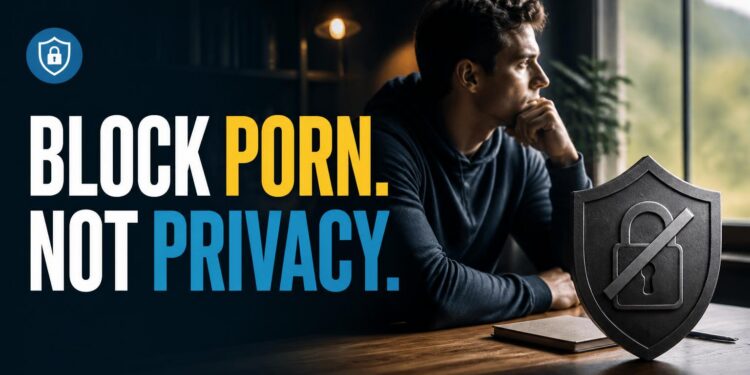 Porn Blockers Without Browsing History: Accountability Without Surveillance